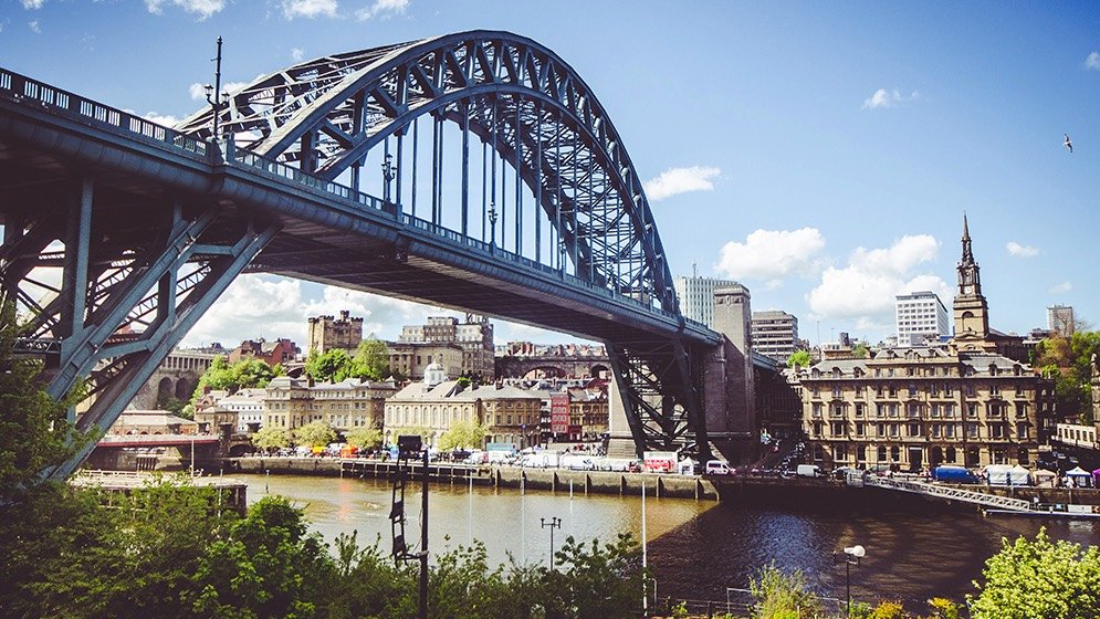 The Tyne Bridge and SAGE Gateshead.