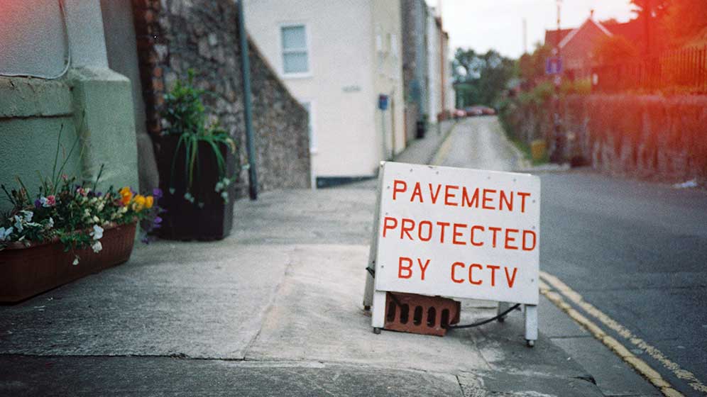 Road sign with caption 