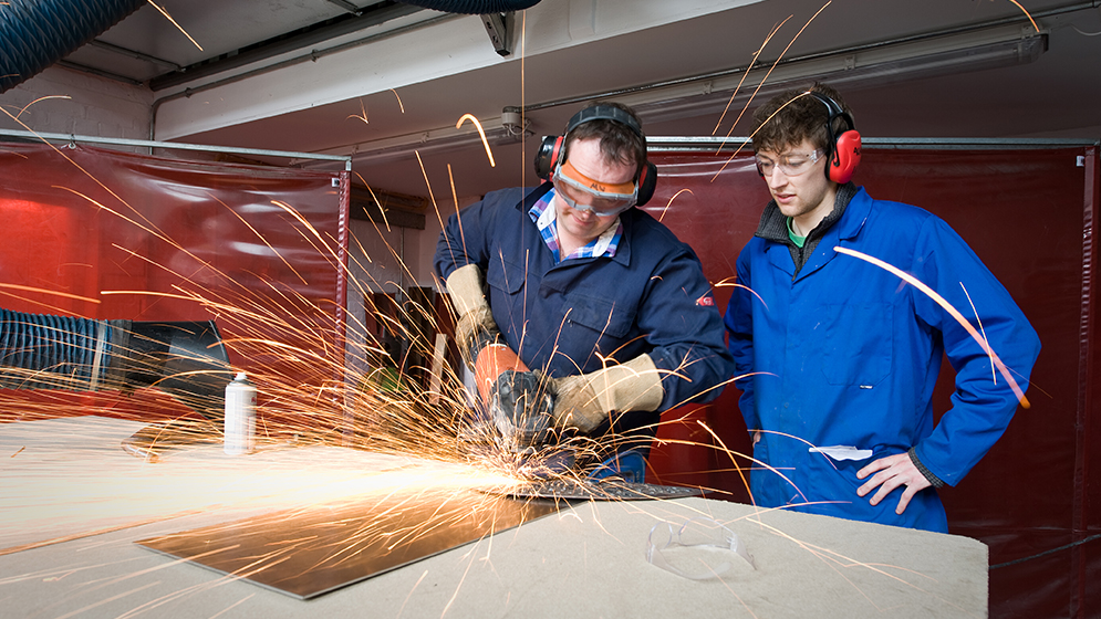 Metalworking space for Fine Art students