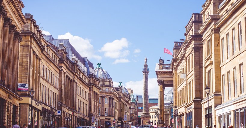 Architecture on Grey Street, Newcastle upon Tyne