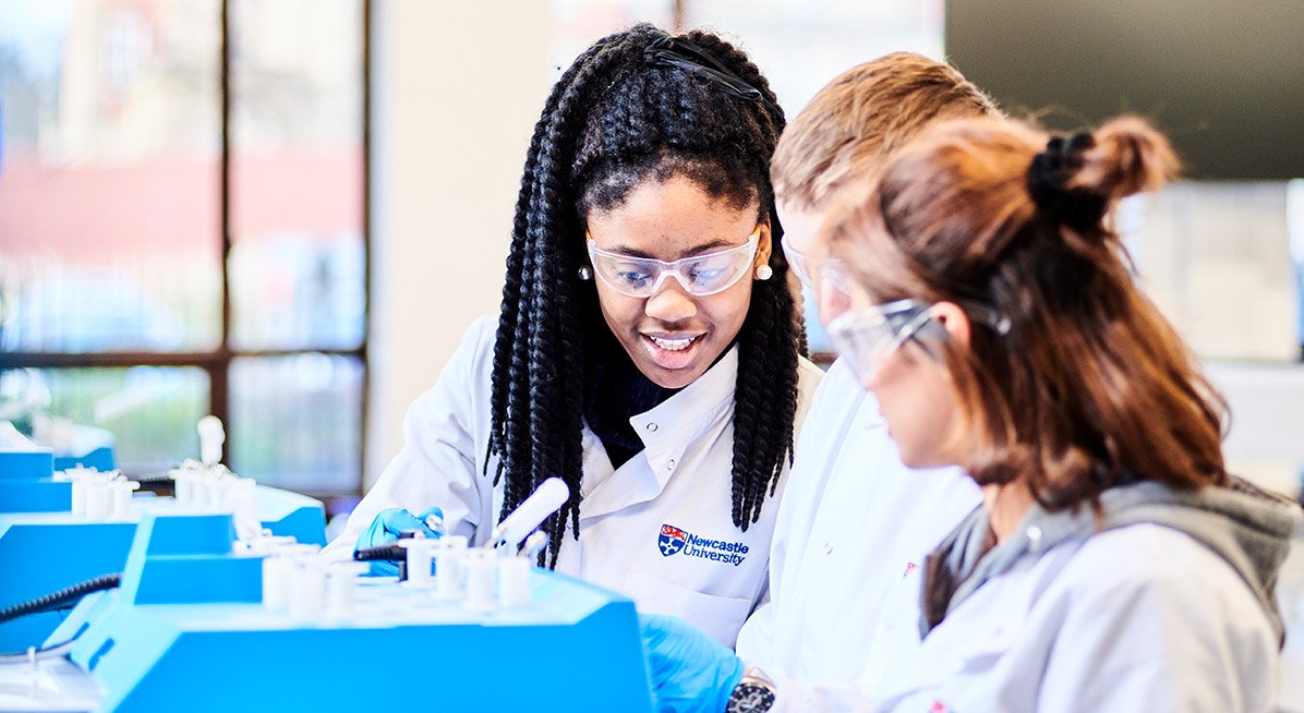 Students working in a lab