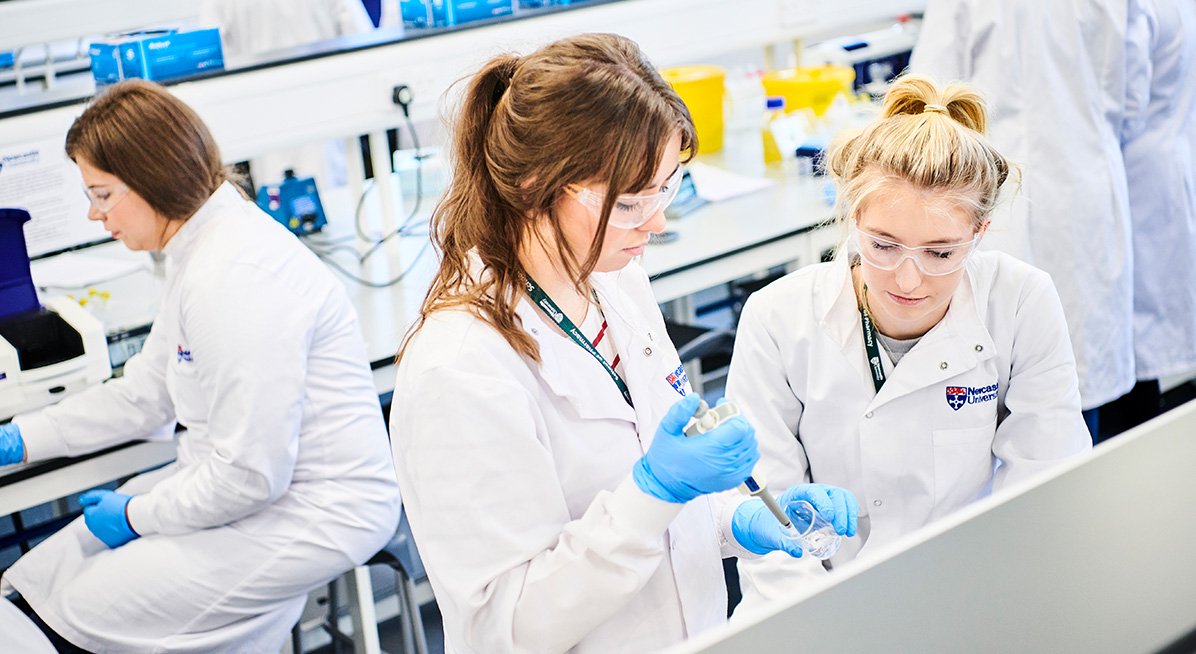 Students working in a lab