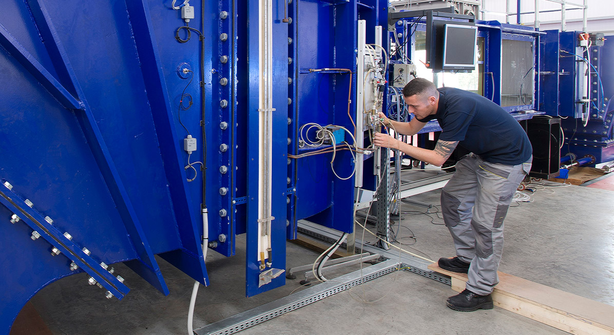 A student fixing a marine vessel