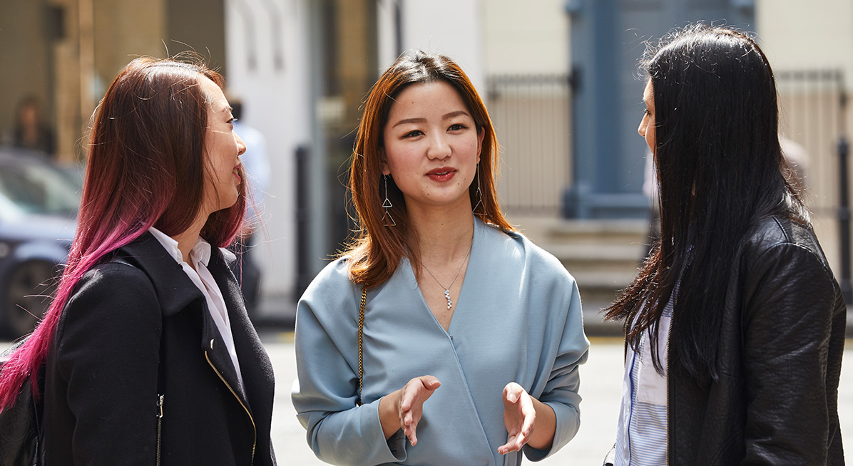 Students studying at Newcastle University London.