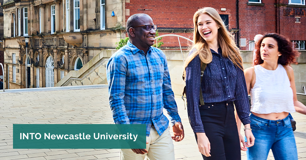 International students on Newcastle campus.