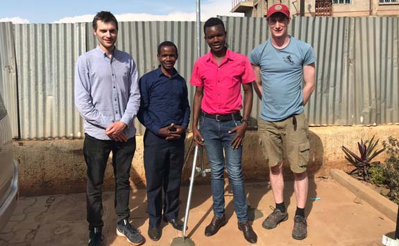 Researchers working on a project in Kampala 