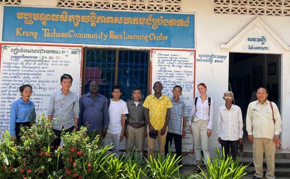 Students at the Youth for Peace initiative in Cambodia.