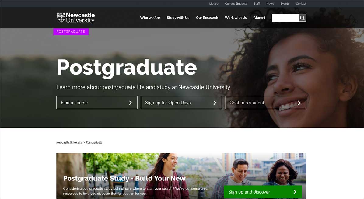 Photopea - header image on University website