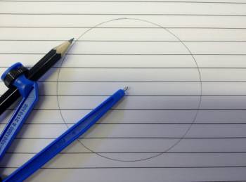 |225px|text-top|Draw a circle using a compass.