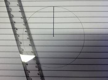 |225px|text-top|Draw the radius of the circle.